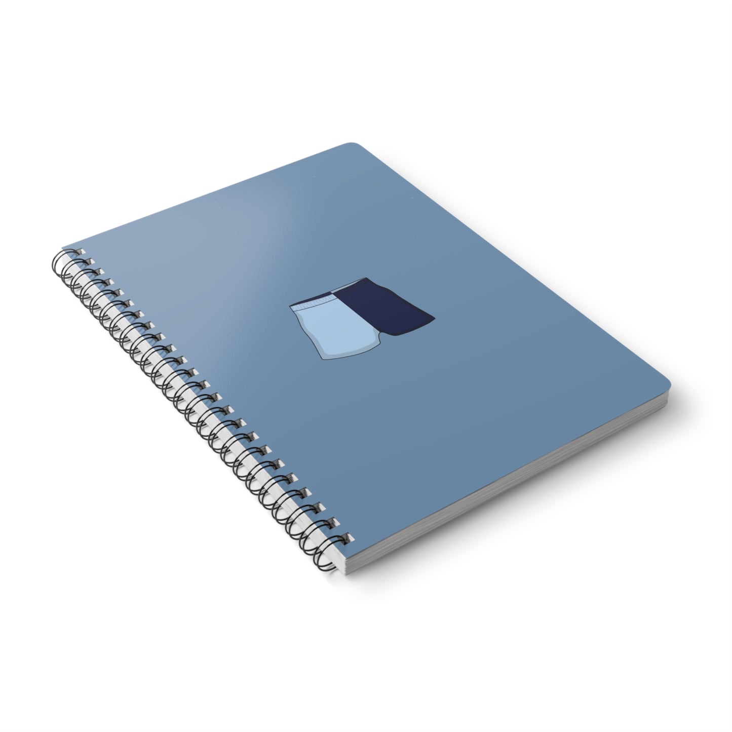 Blue two toned shorts notebook