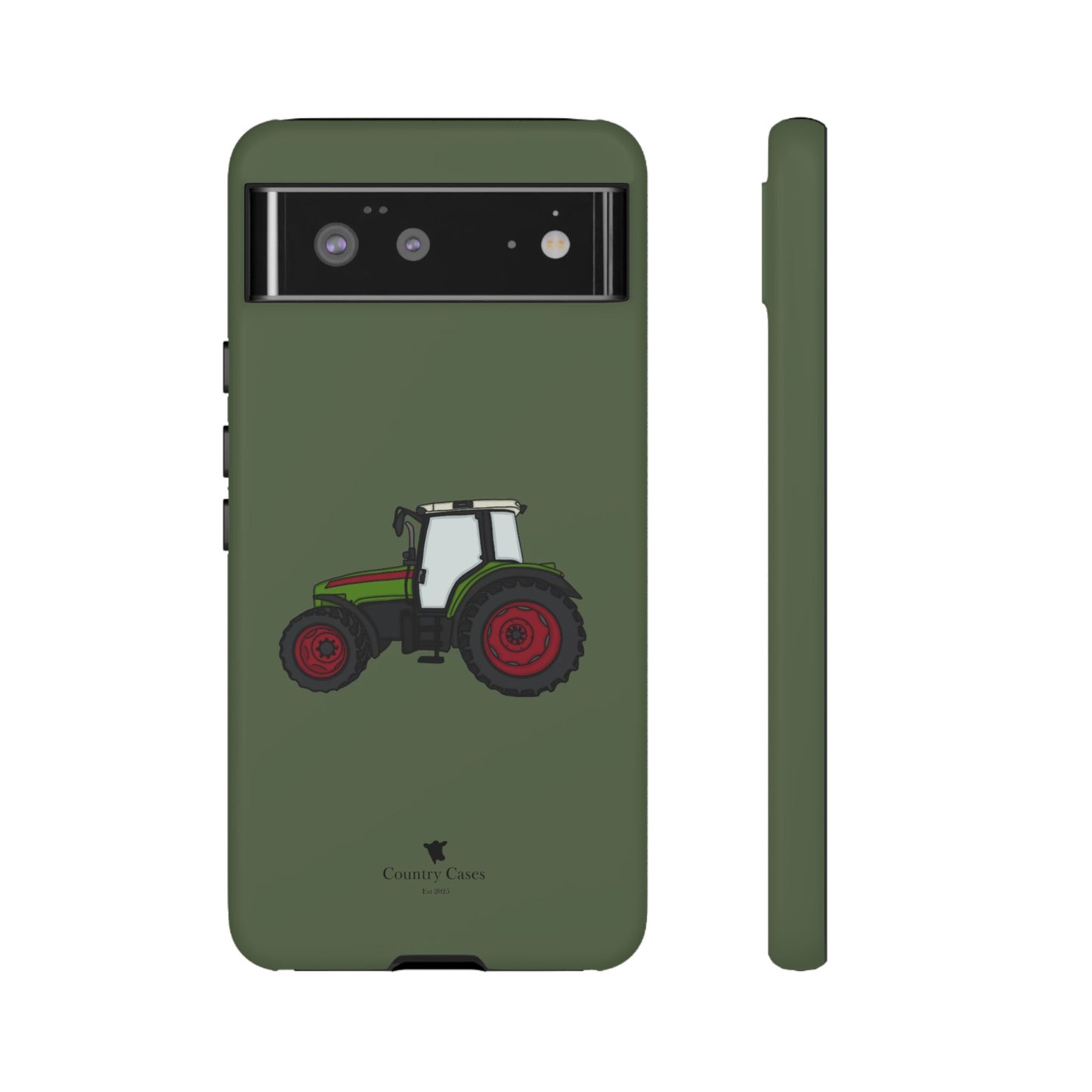 Android green tractor case