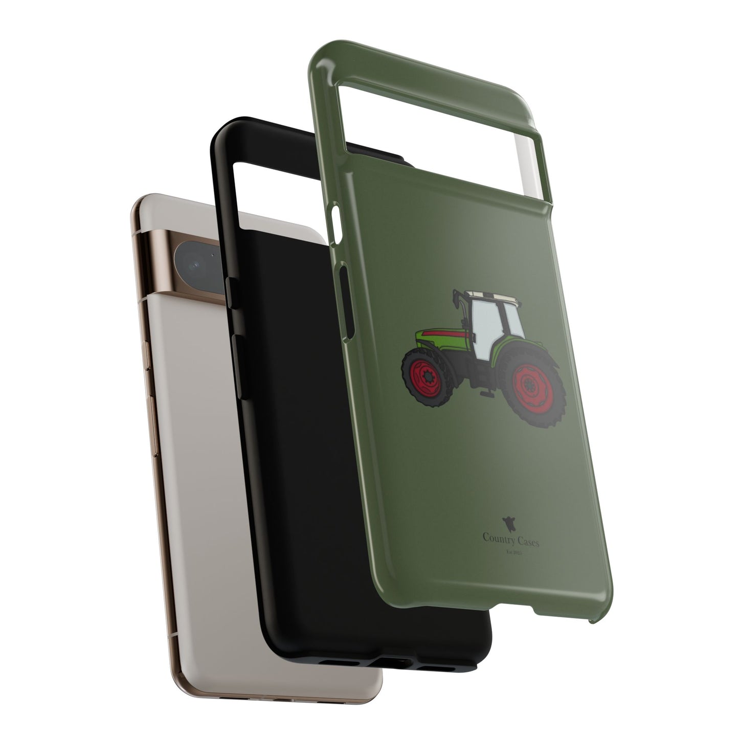 Android green tractor case