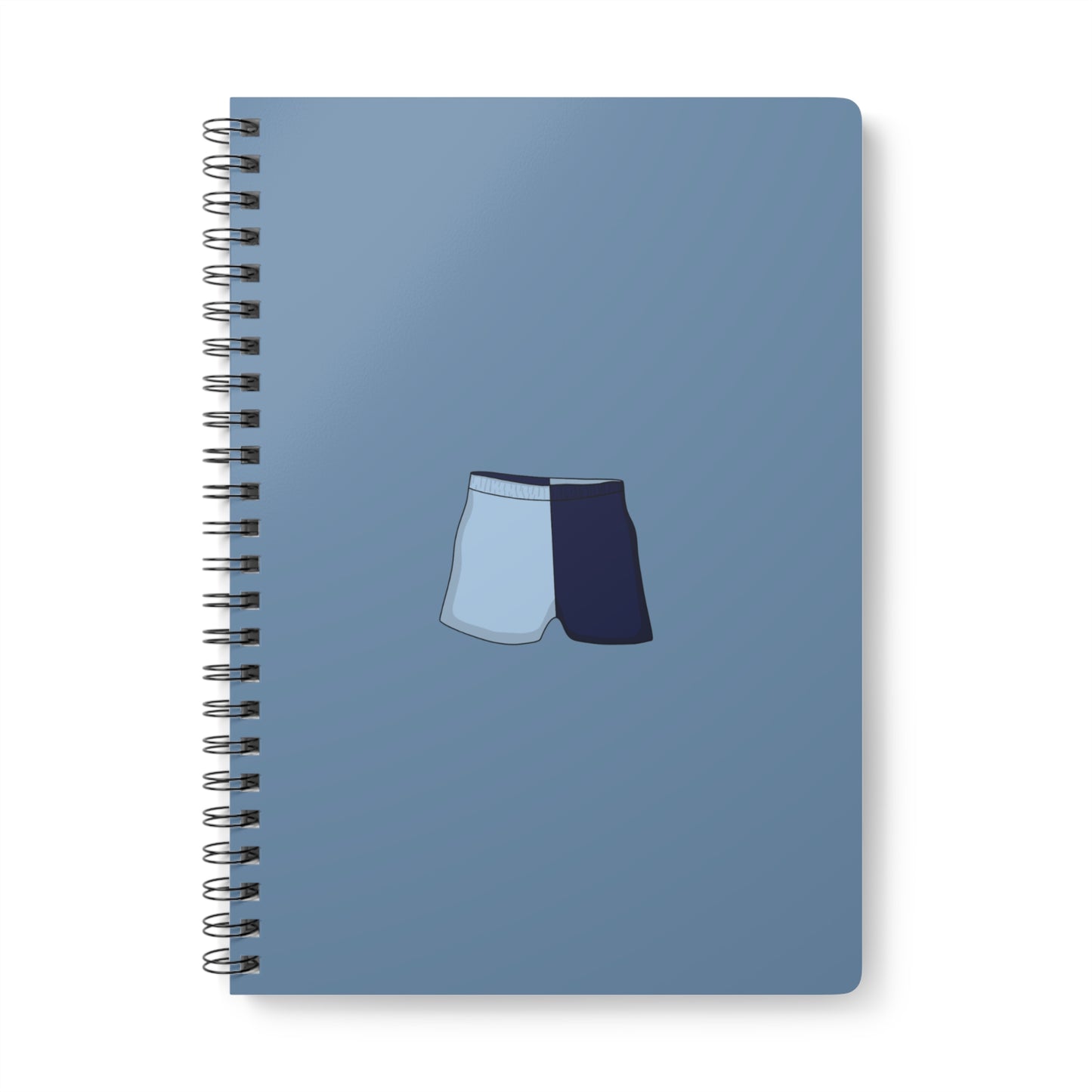 Blue two toned shorts notebook