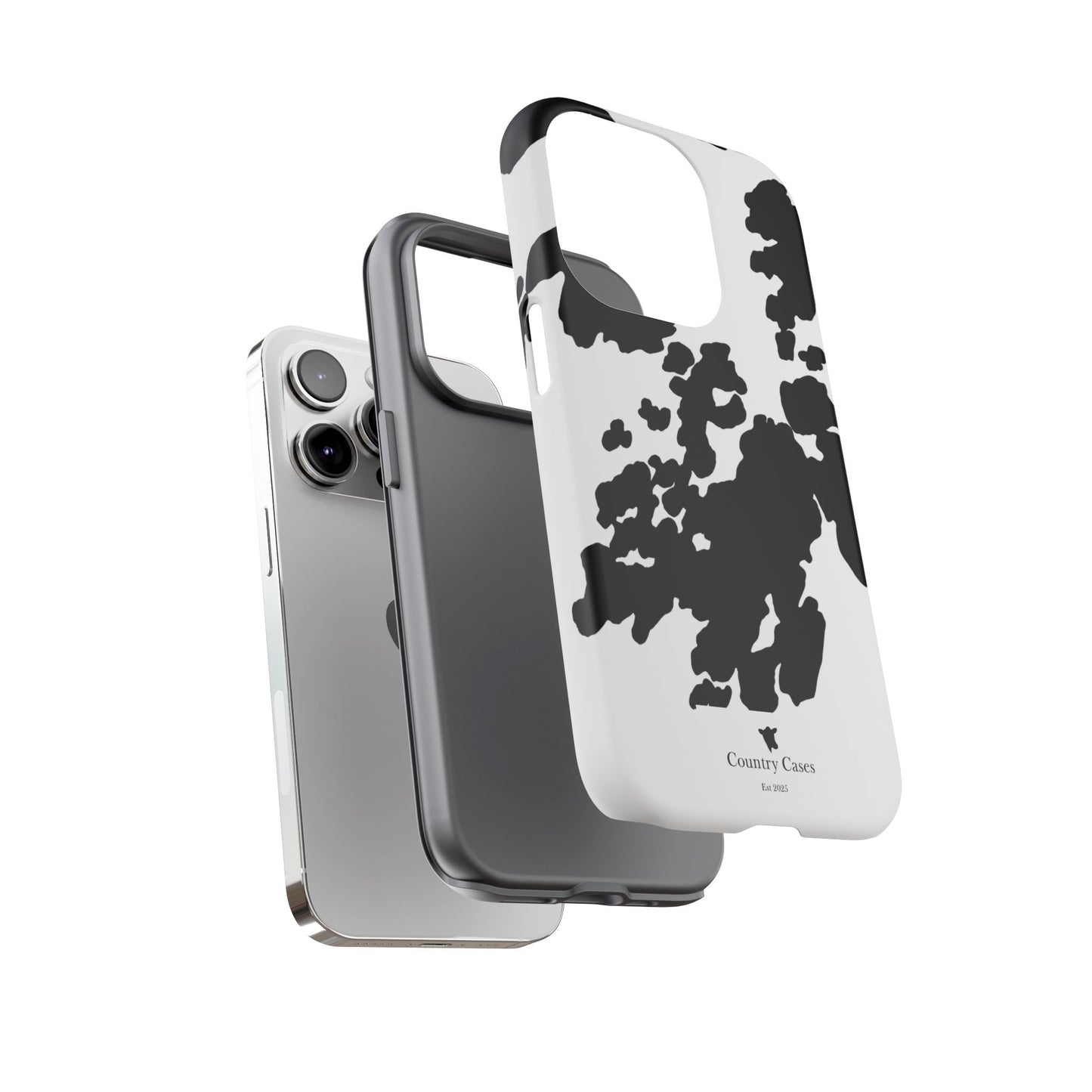 Black and white cow print case