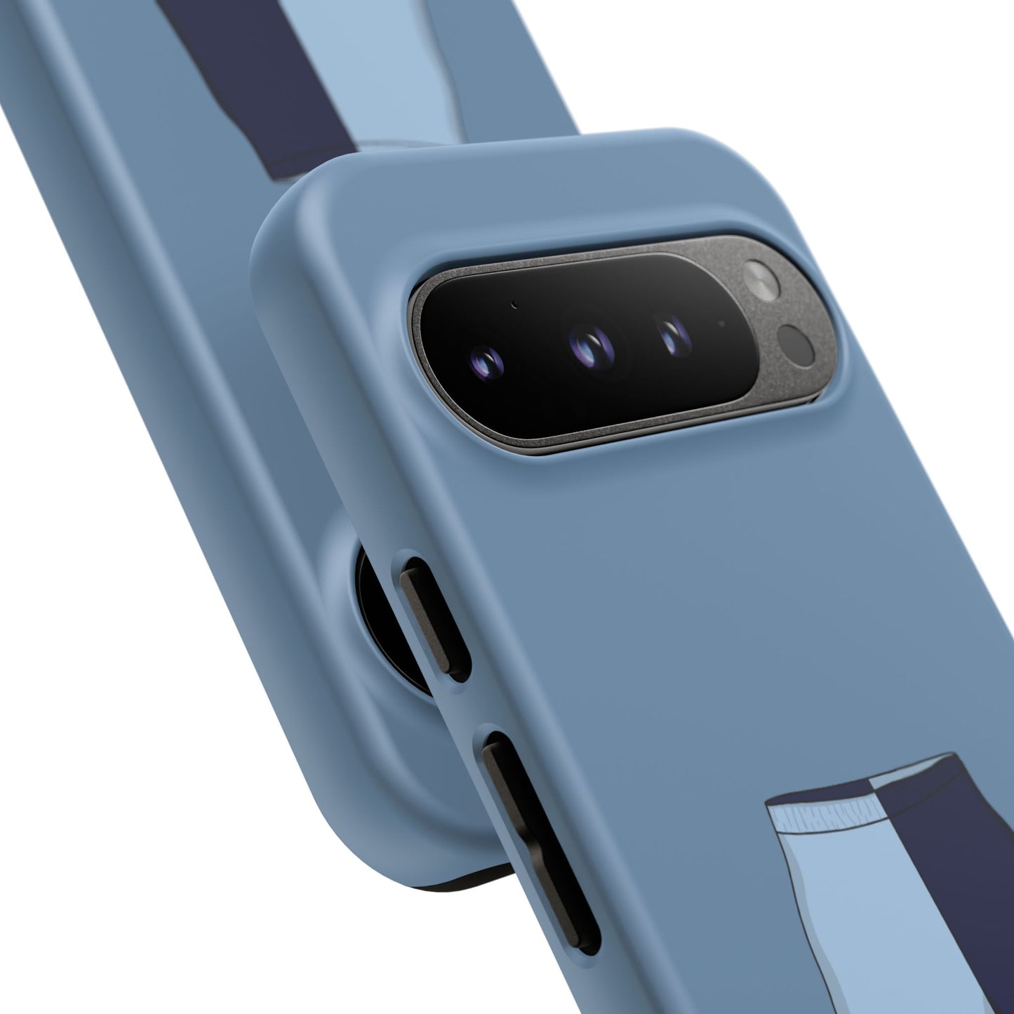 Android blue two toned short case