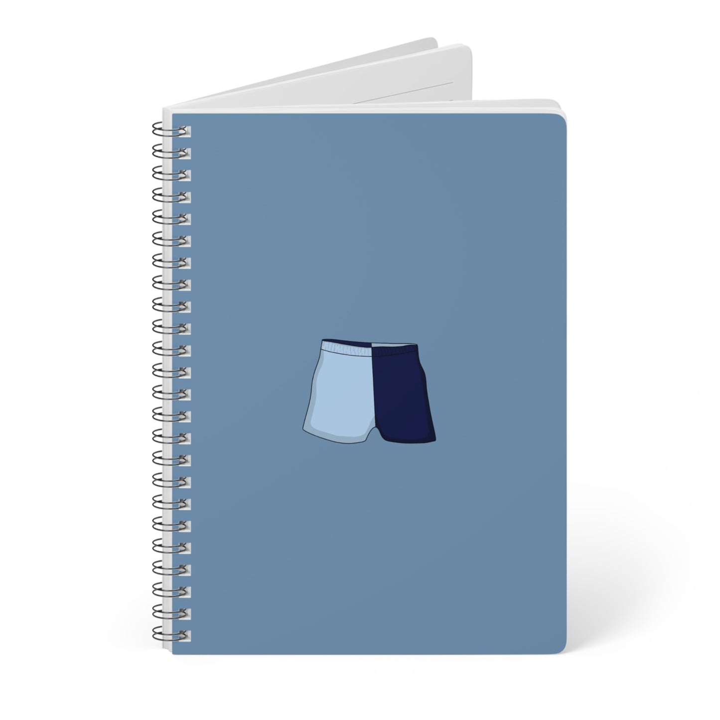 Blue two toned shorts notebook