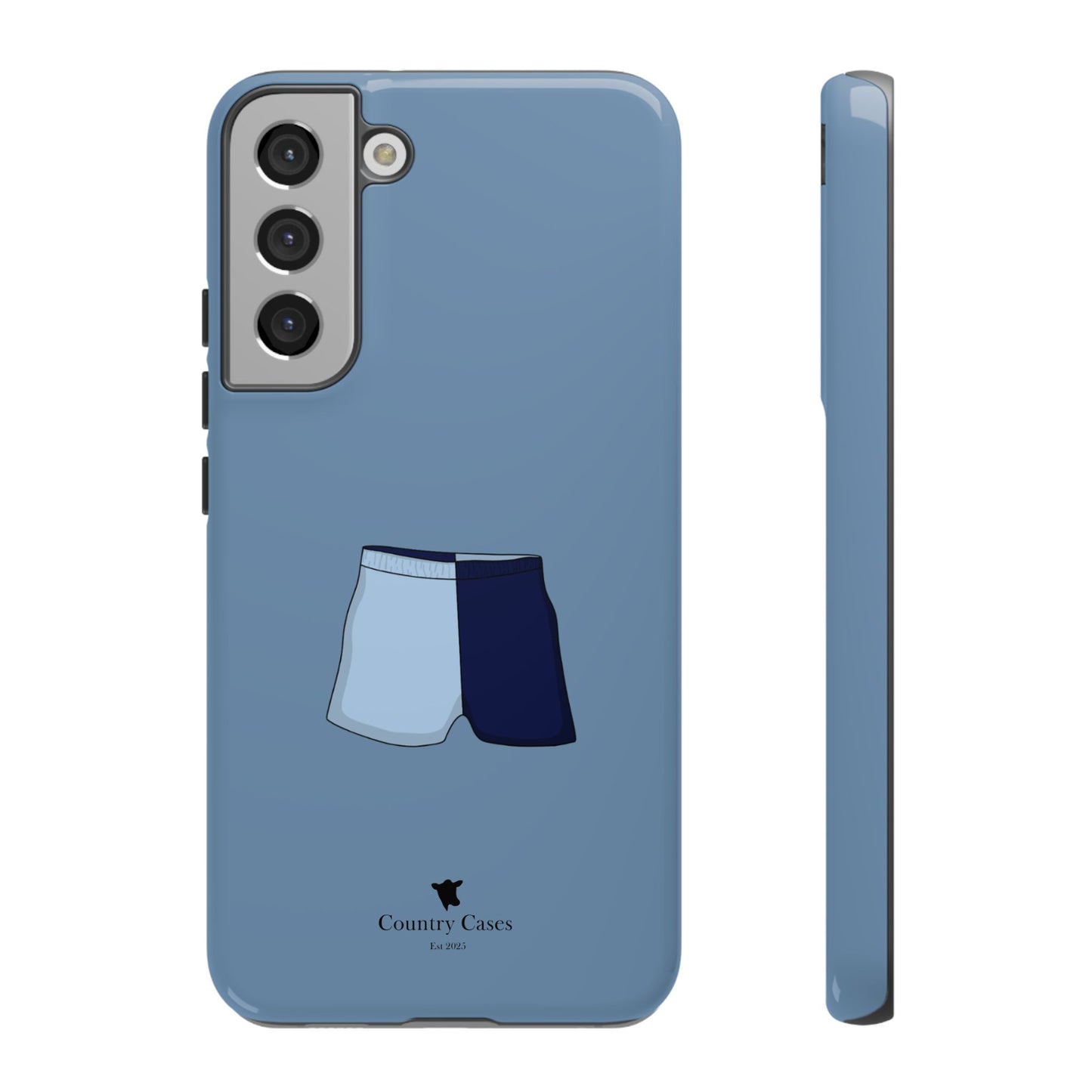 Android blue two toned short case