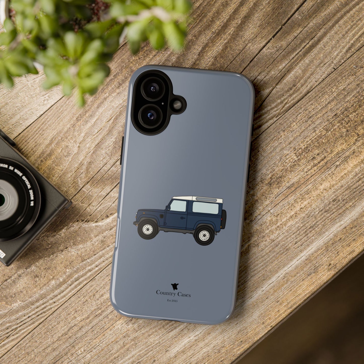 Blue landy phone case