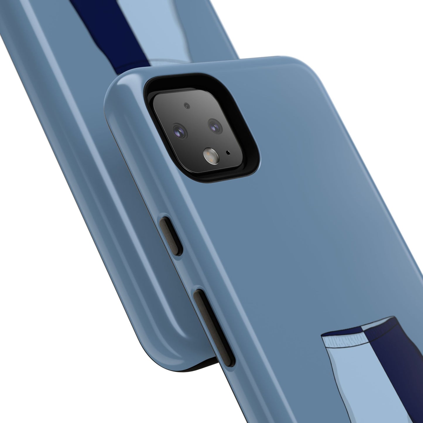 Android blue two toned short case