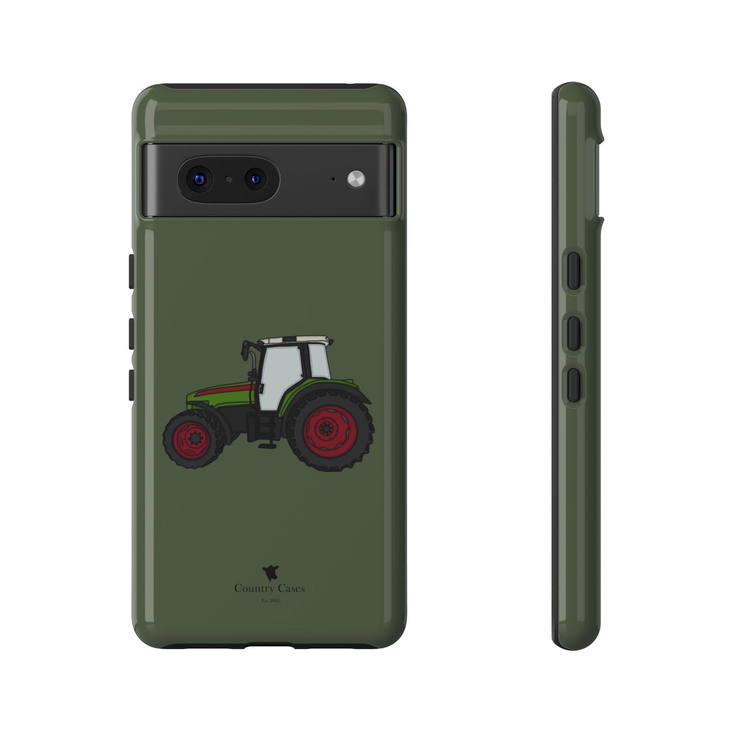 Android green tractor case