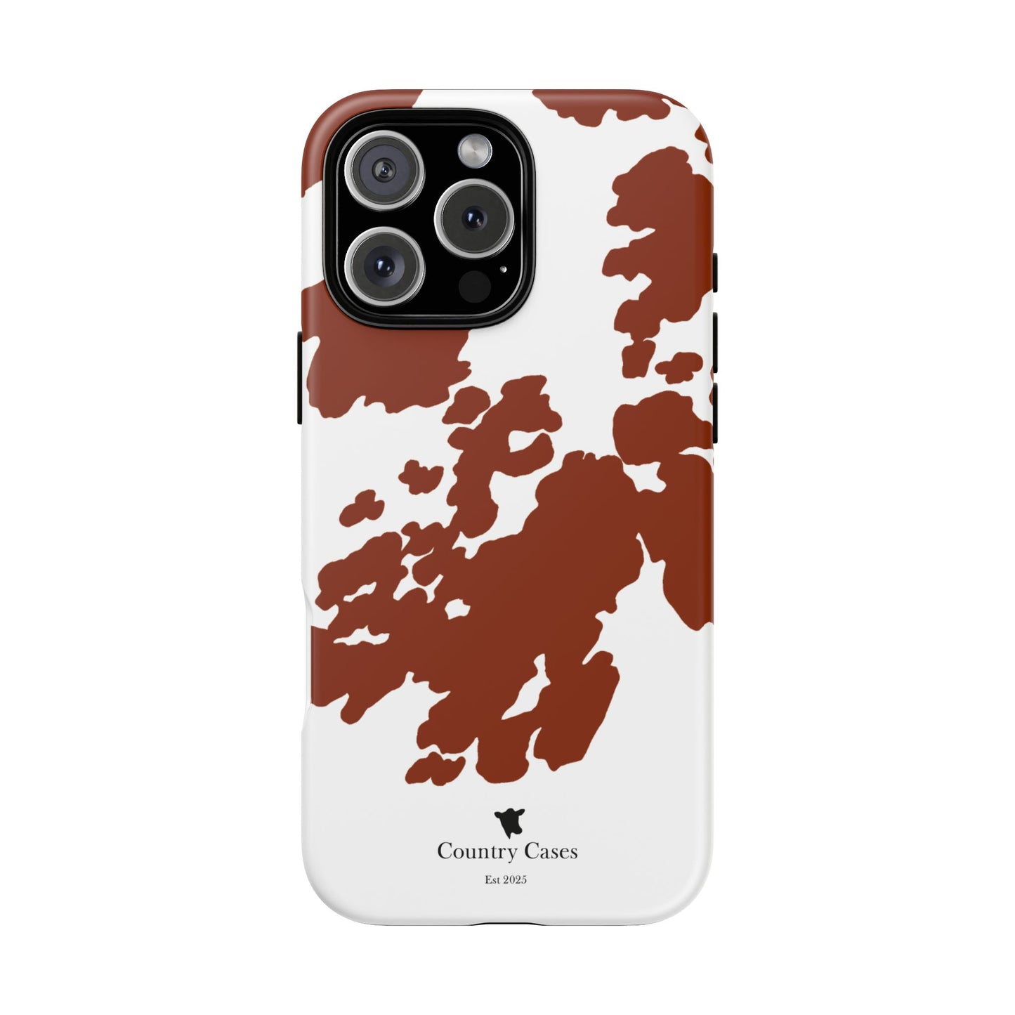 Red and white cow print case