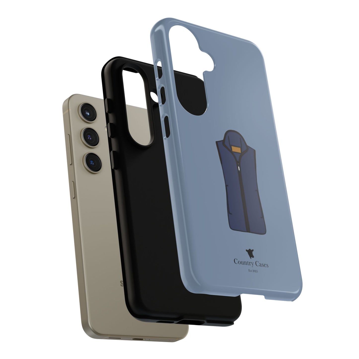 Android blue waistcoat case