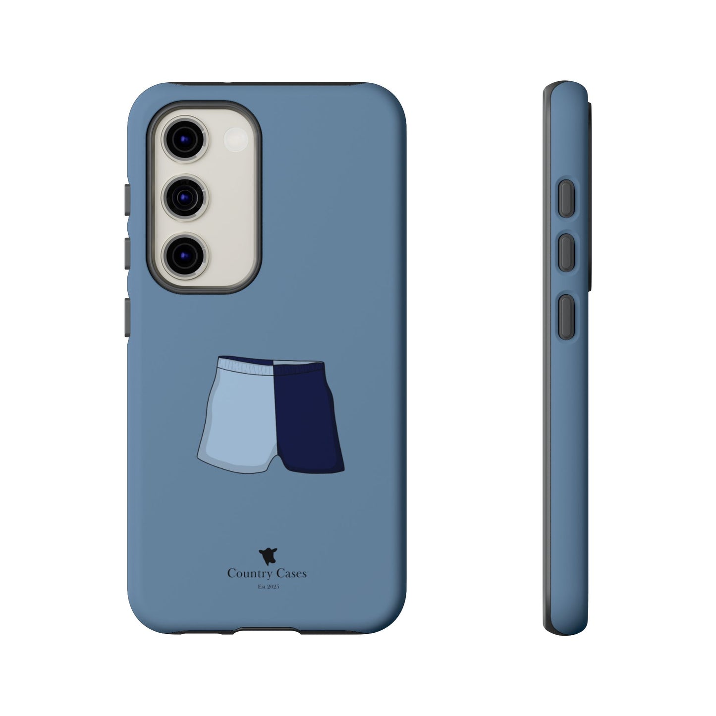 Android blue two toned short case