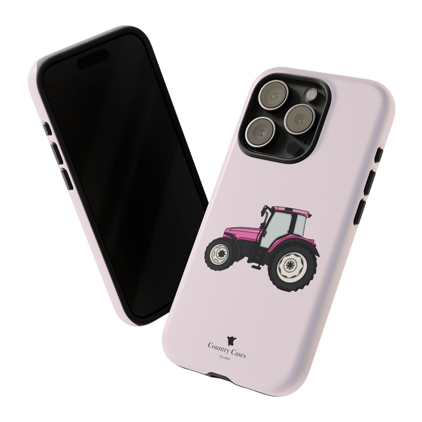 Pink tractor case
