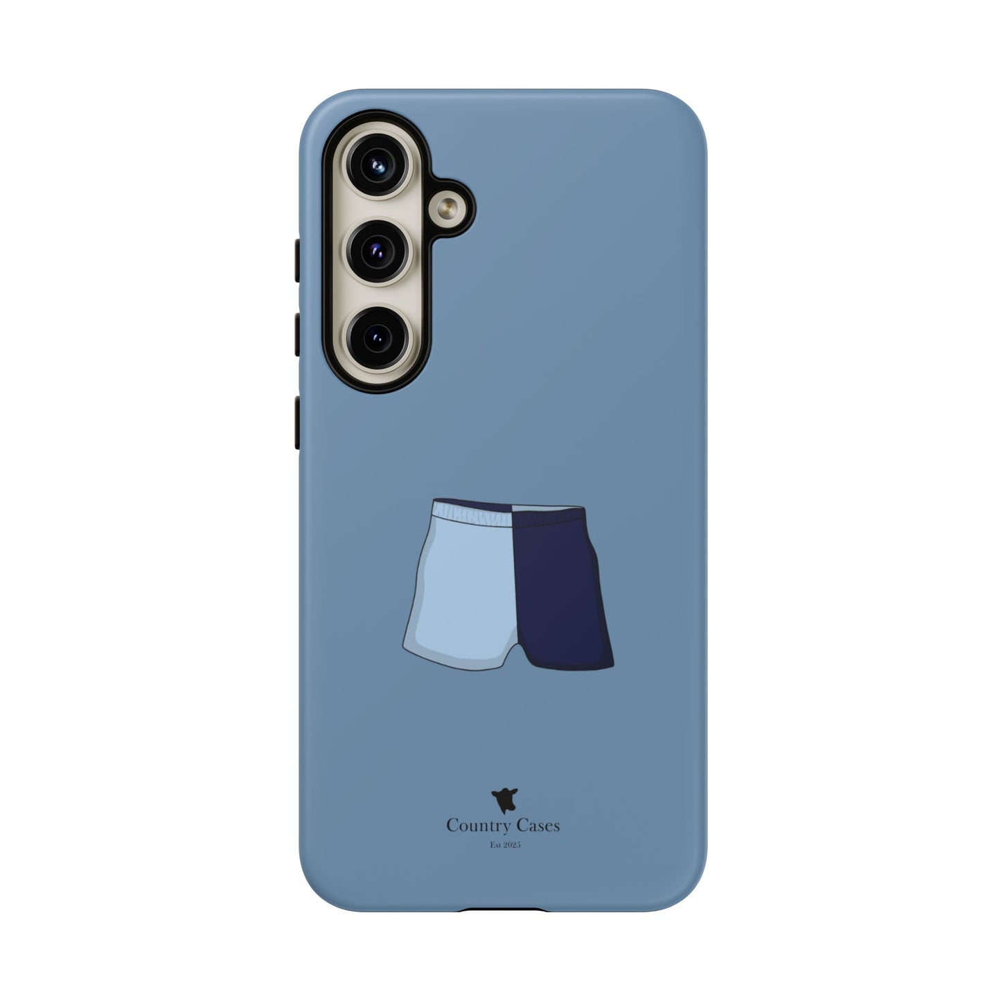 Android blue two toned short case