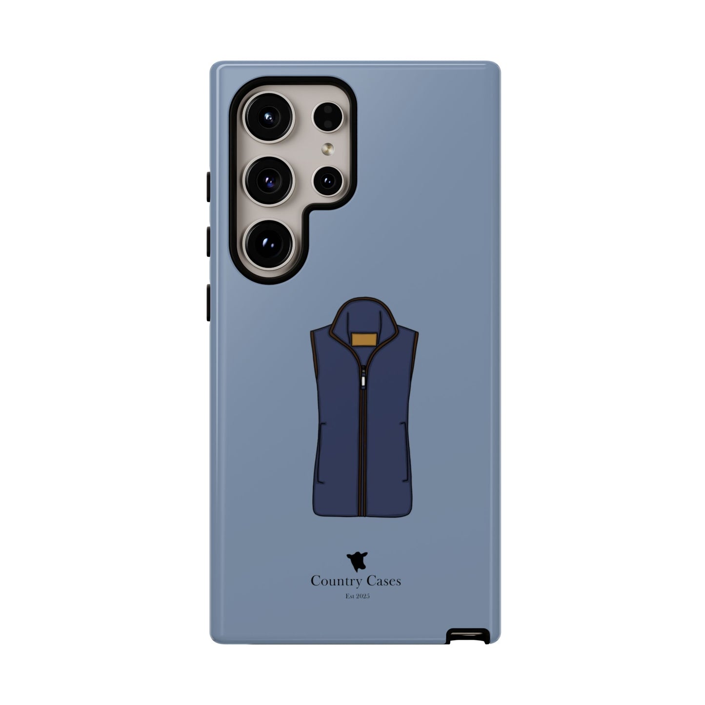 Android blue waistcoat case