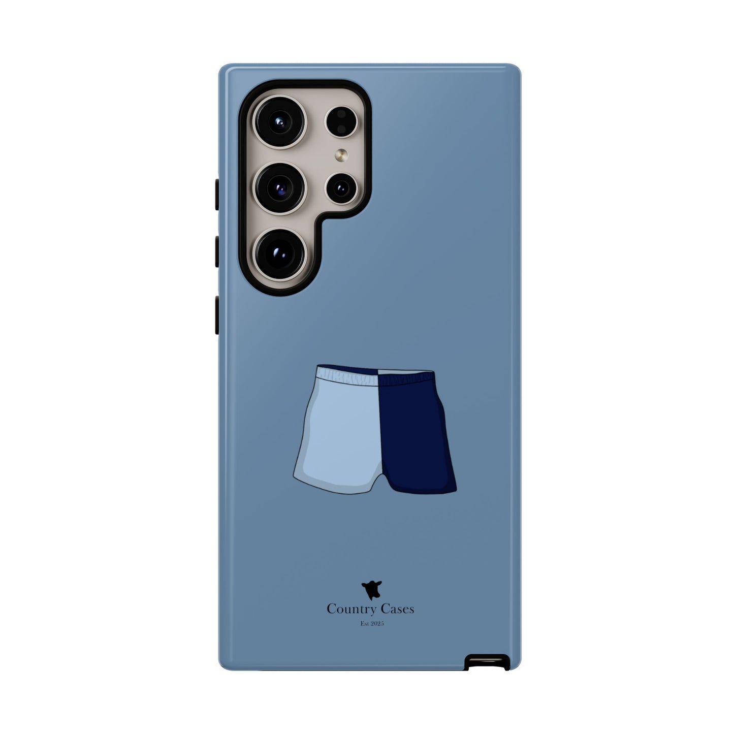 Android blue two toned short case