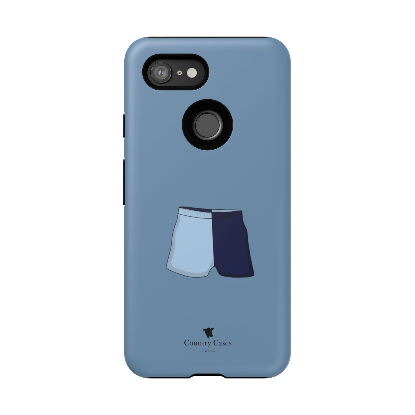 Android blue two toned short case