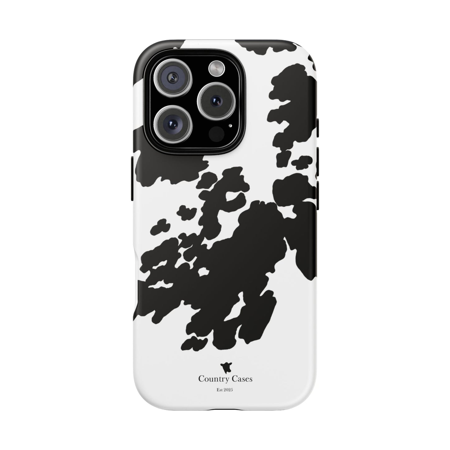 Black and white cow print case