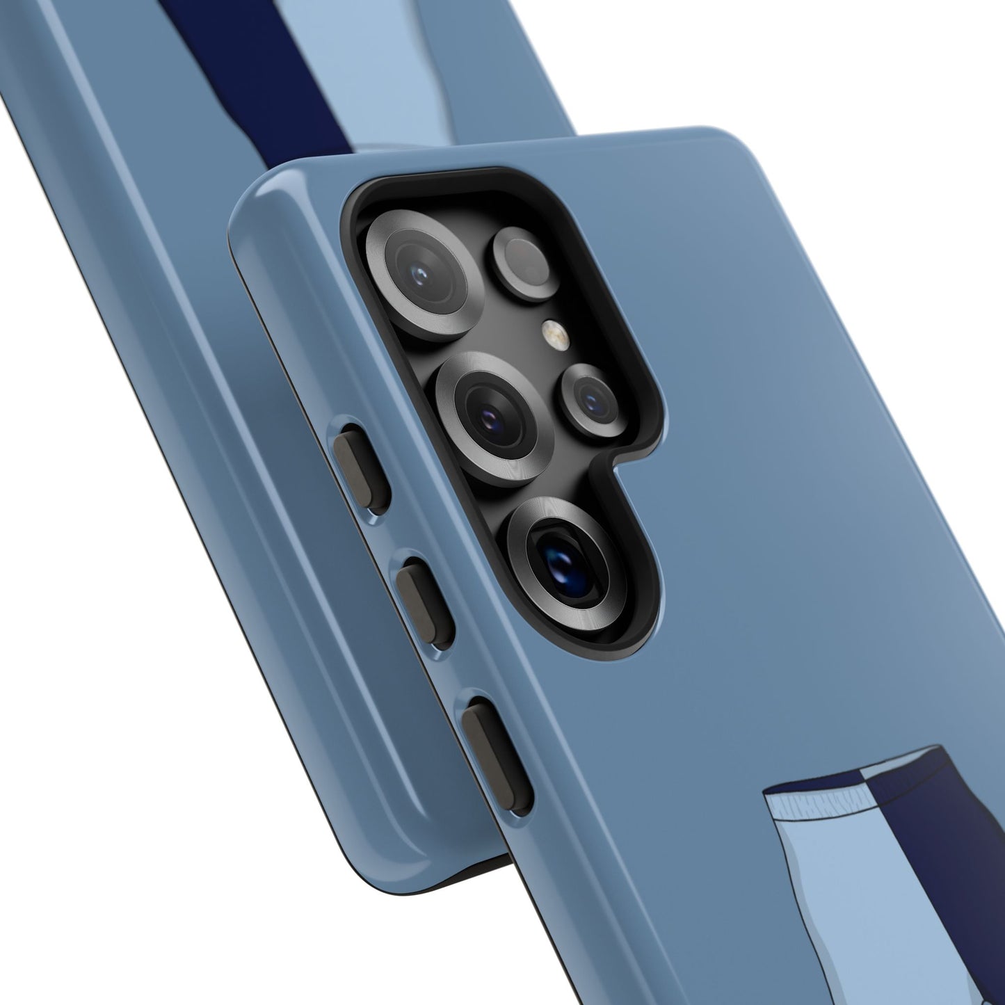 Android blue two toned short case