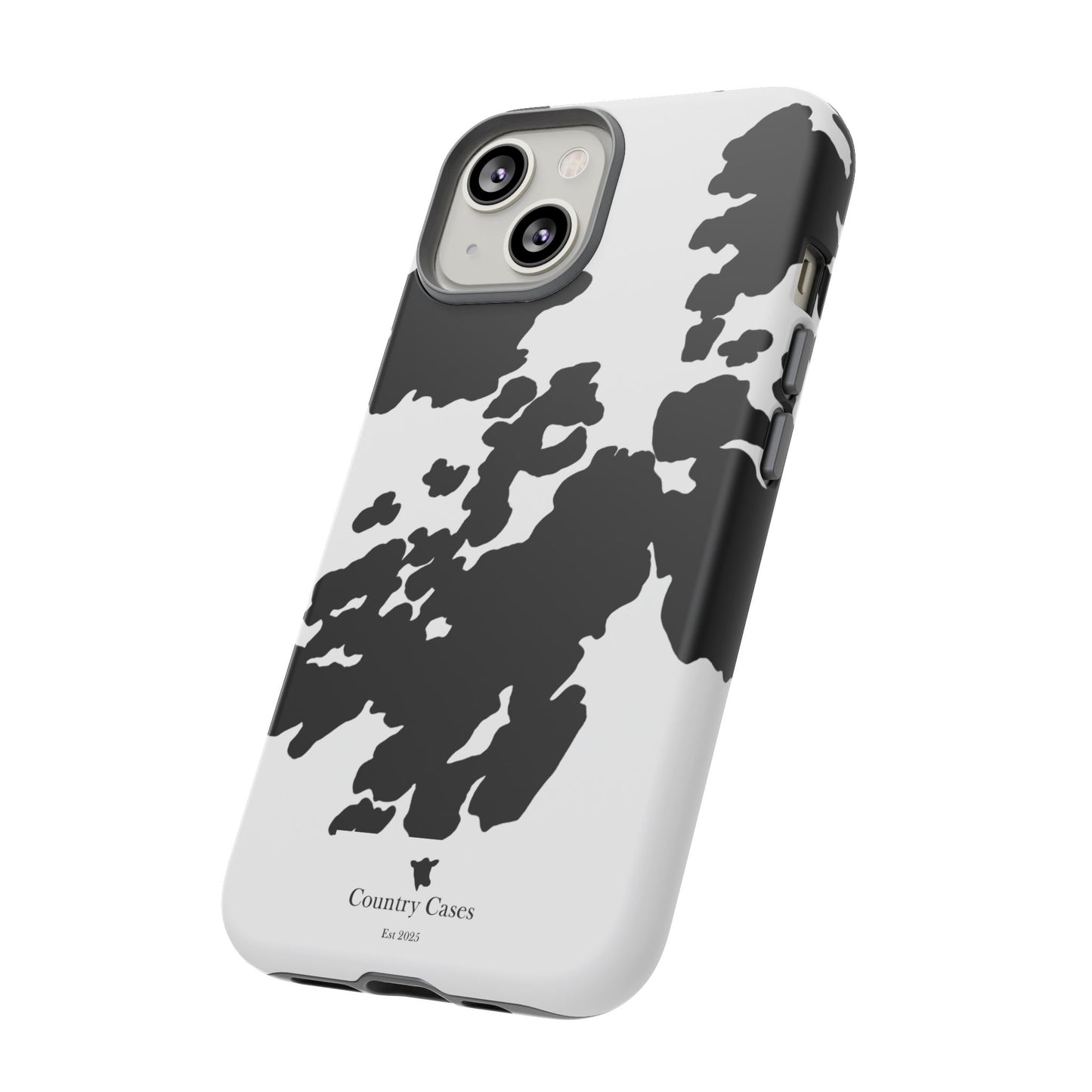 Black and white cow print case