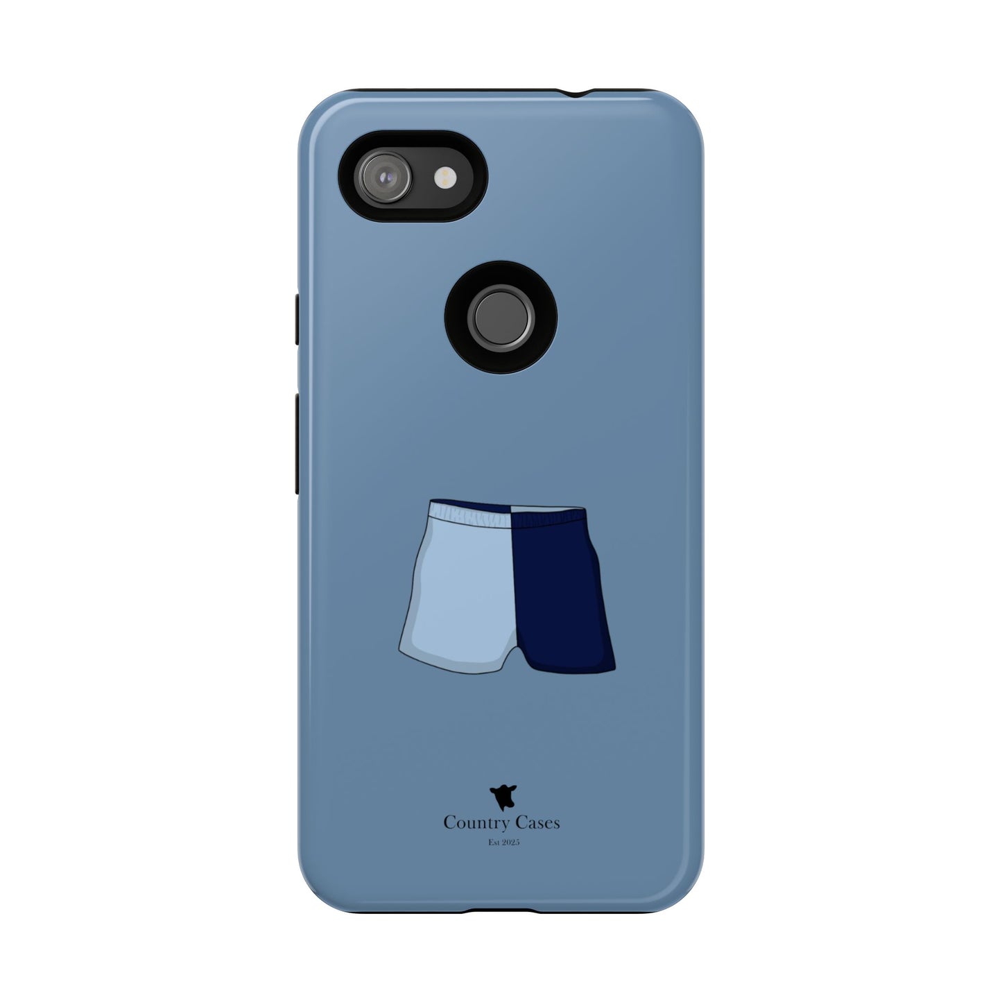 Android blue two toned short case