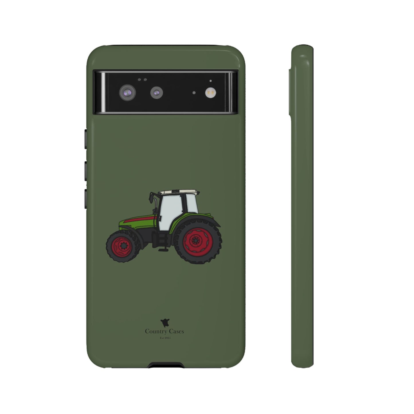 Android green tractor case