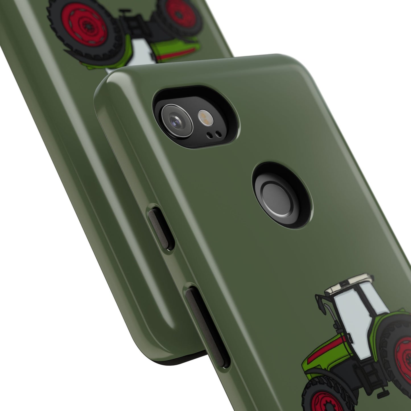 Android green tractor case