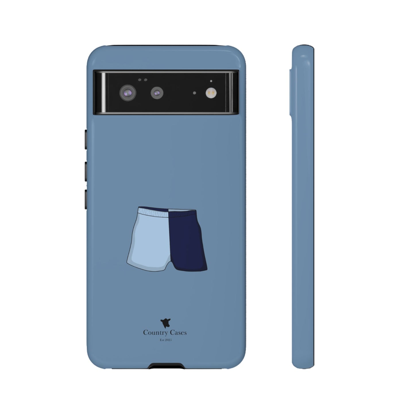 Android blue two toned short case