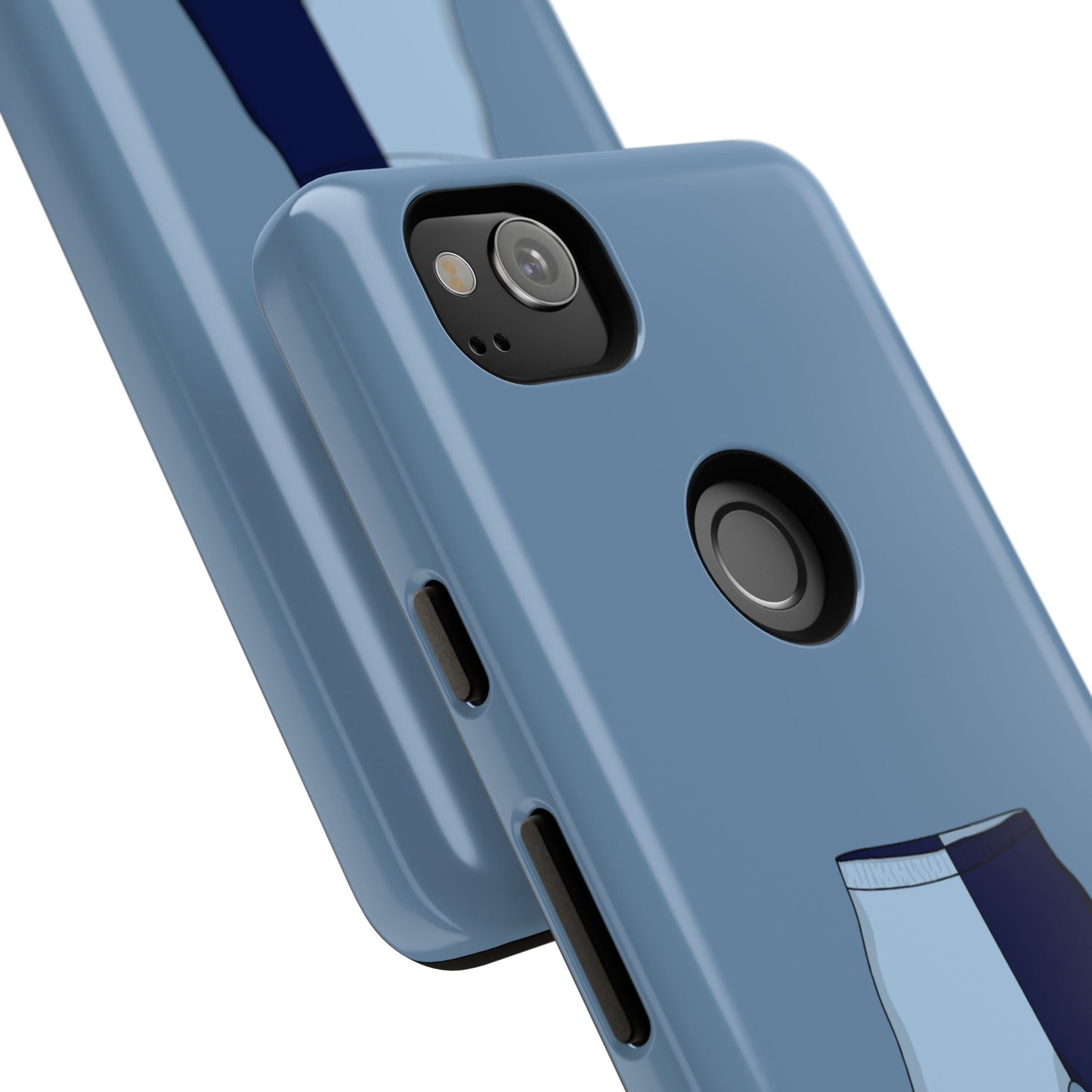 Android blue two toned short case
