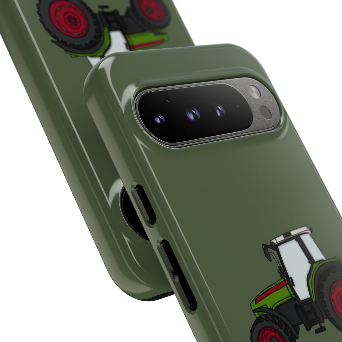 Android green tractor case