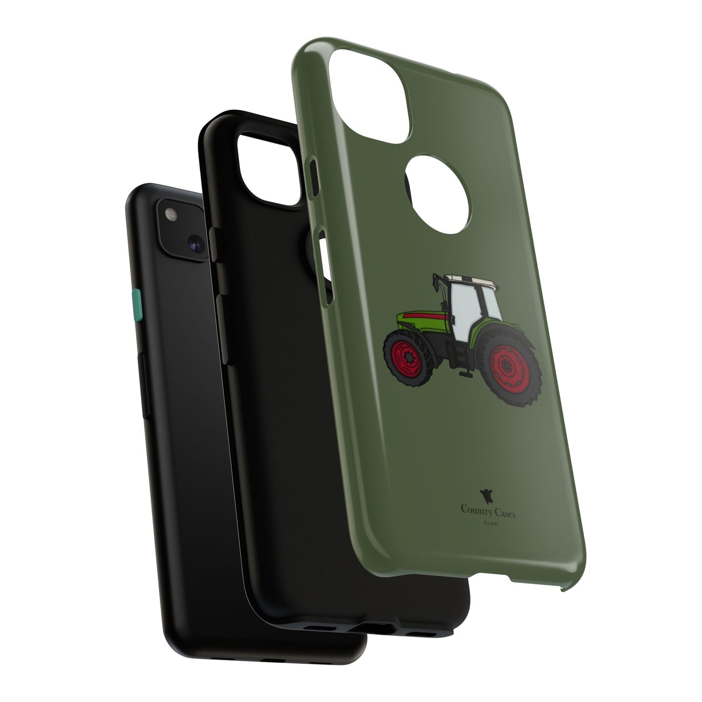 Android green tractor case