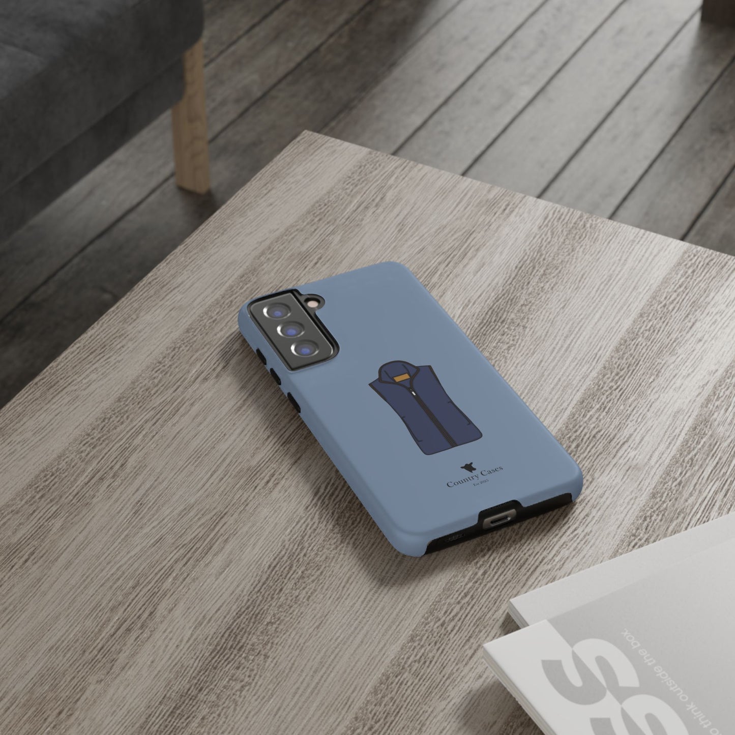 Android blue waistcoat case