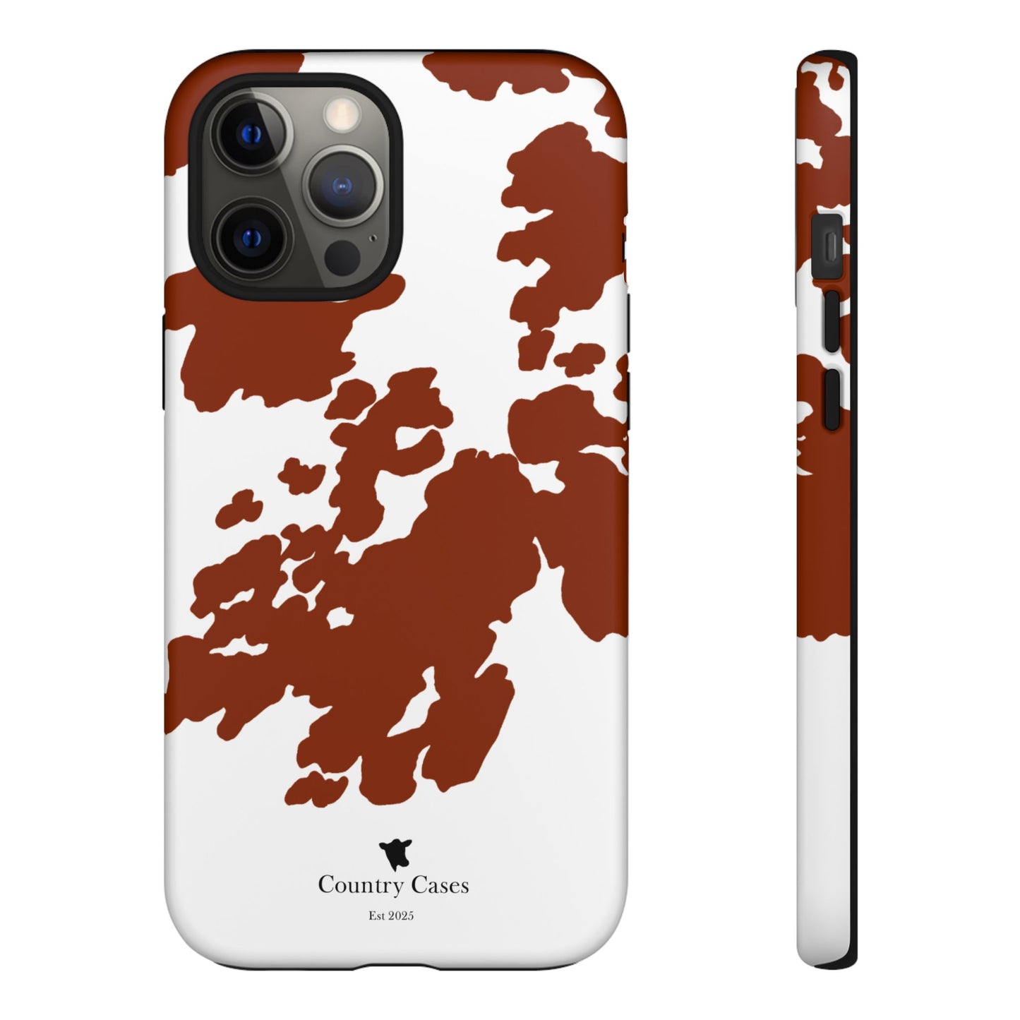 Red and white cow print case