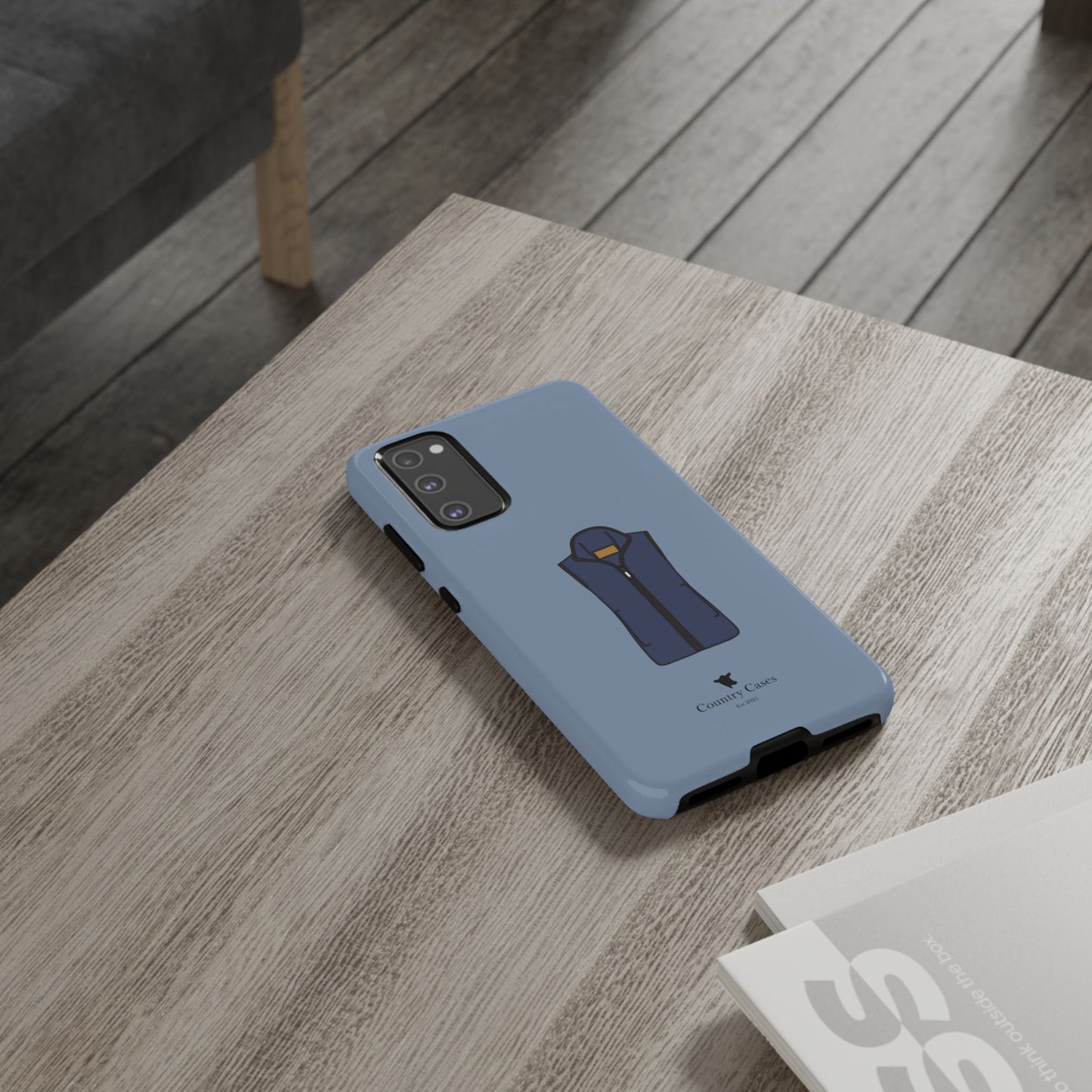 Android blue waistcoat case