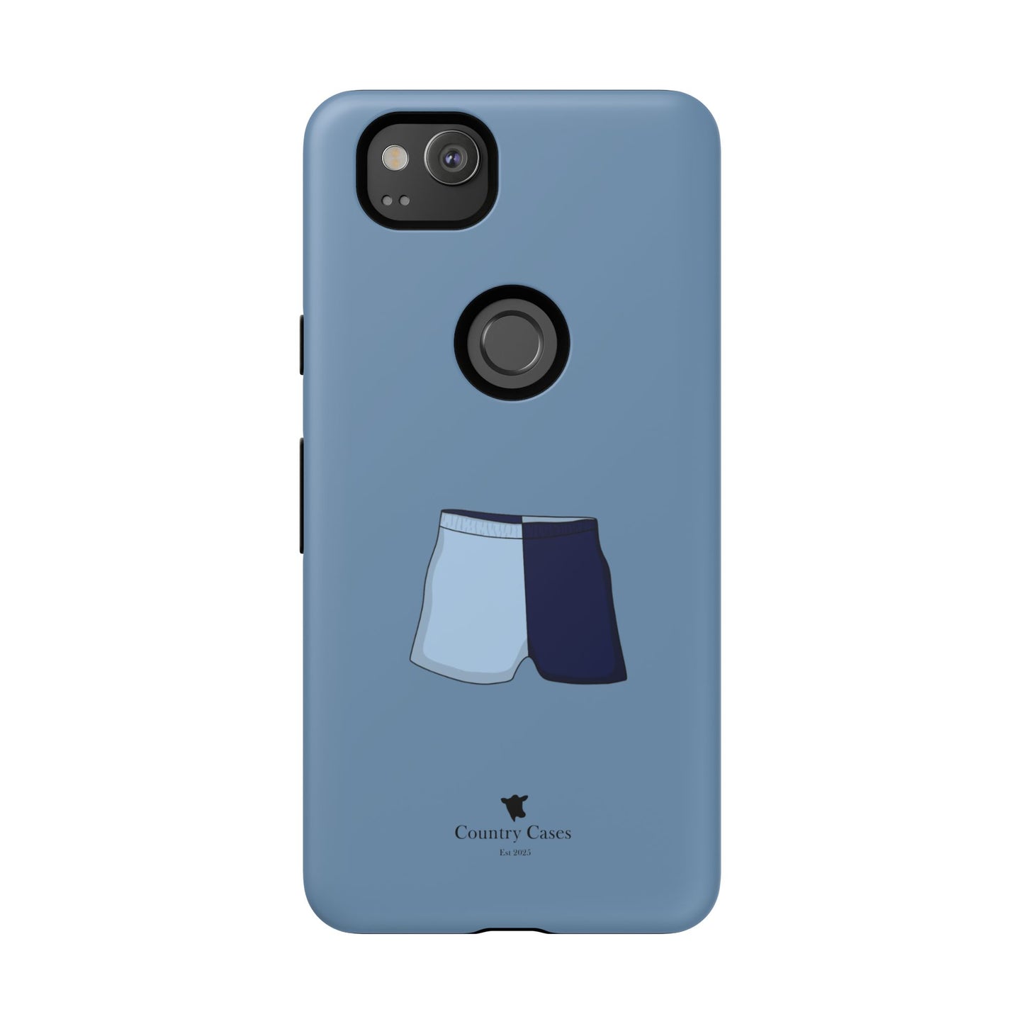 Android blue two toned short case