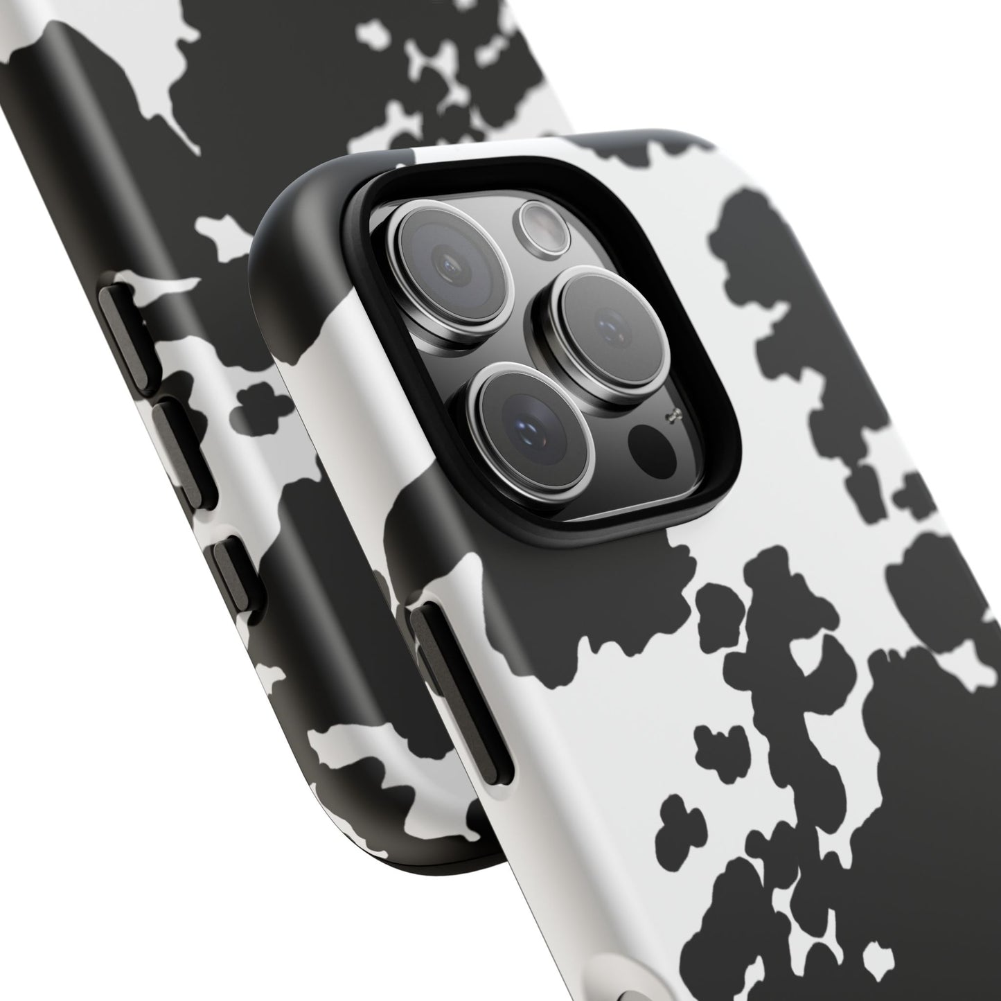 Black and white cow print case