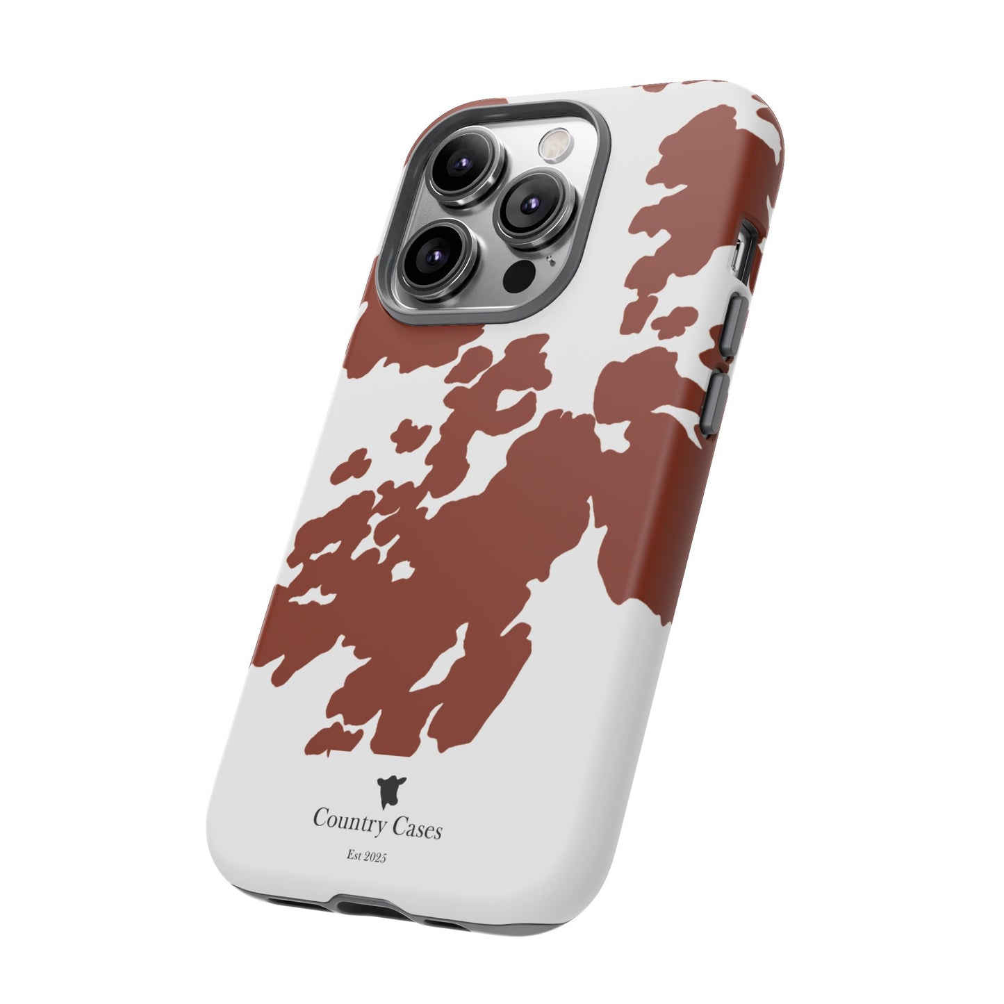 Red and white cow print case