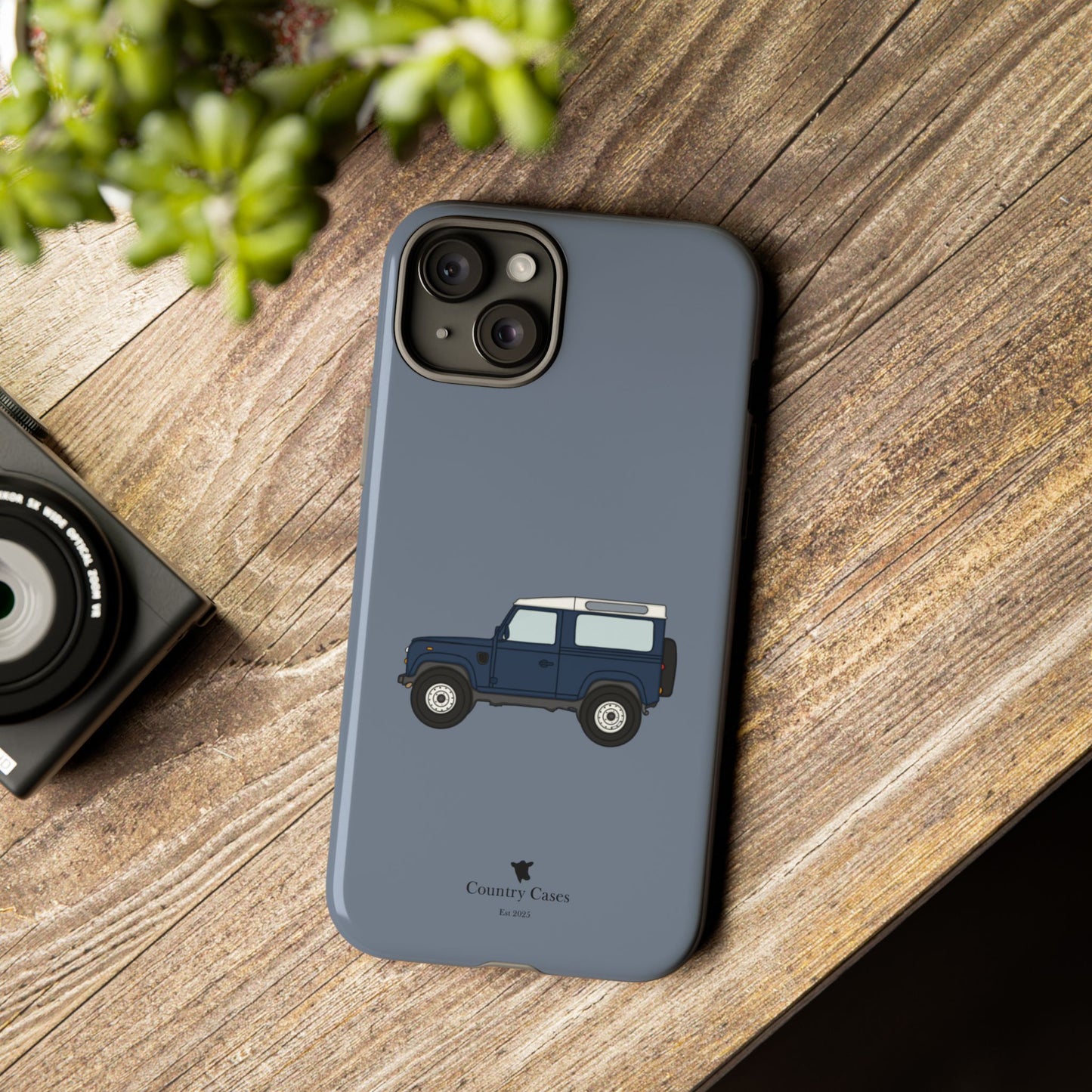Blue landy phone case