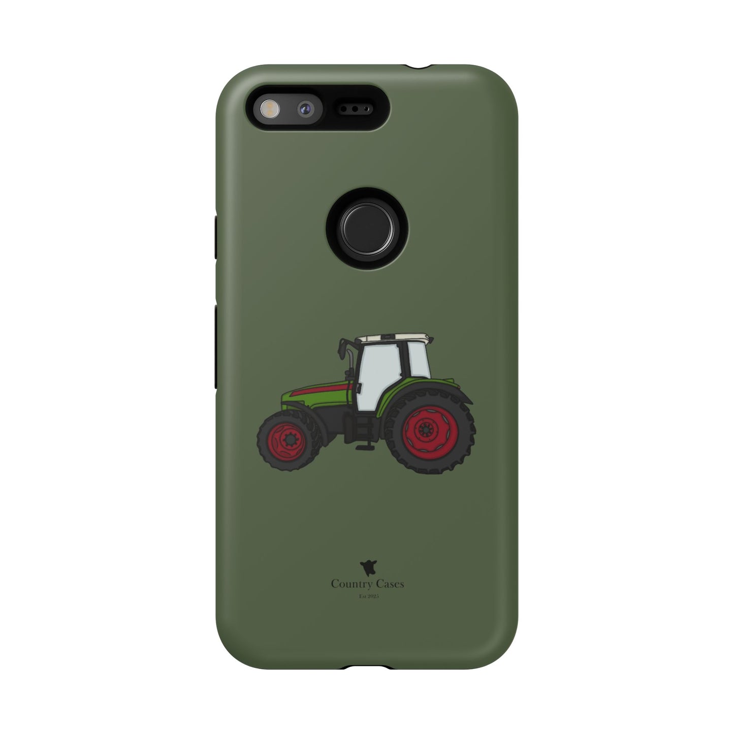Android green tractor case
