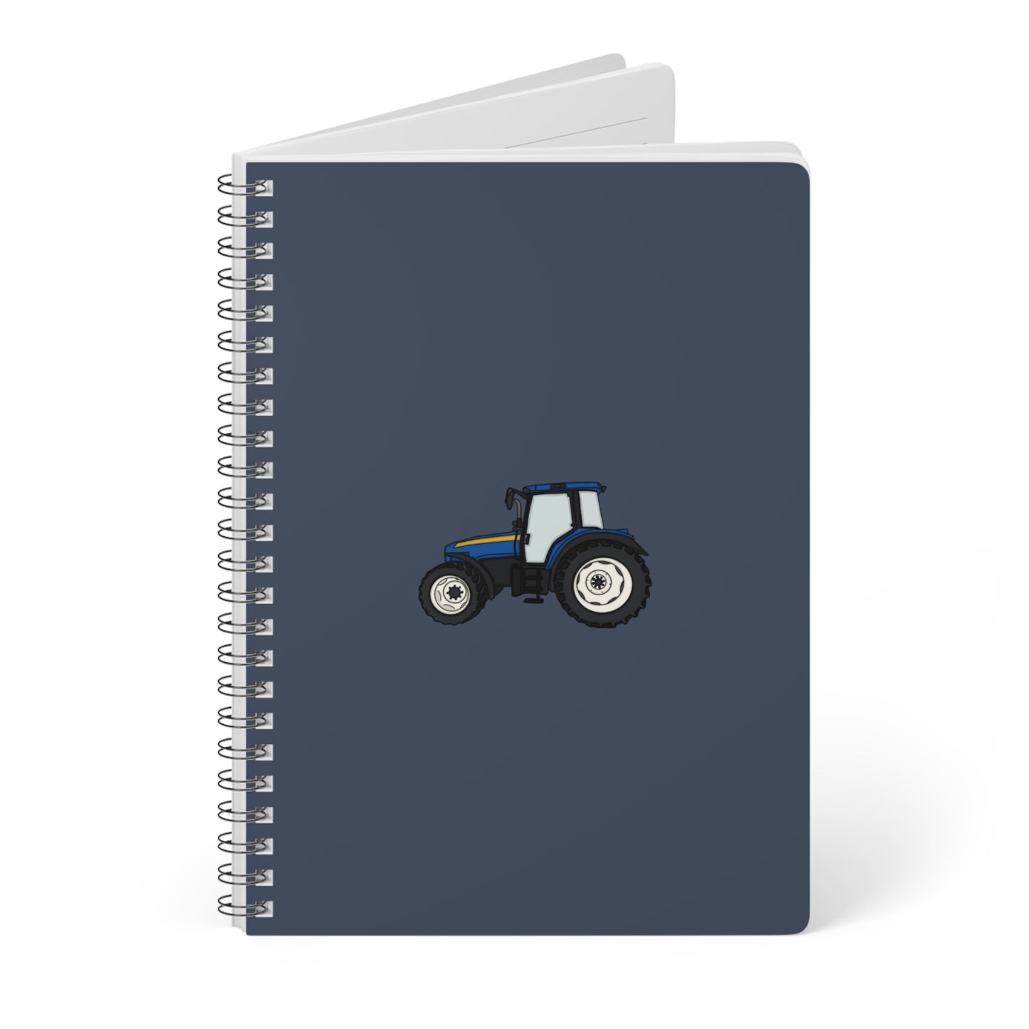 Blue tractor notebook