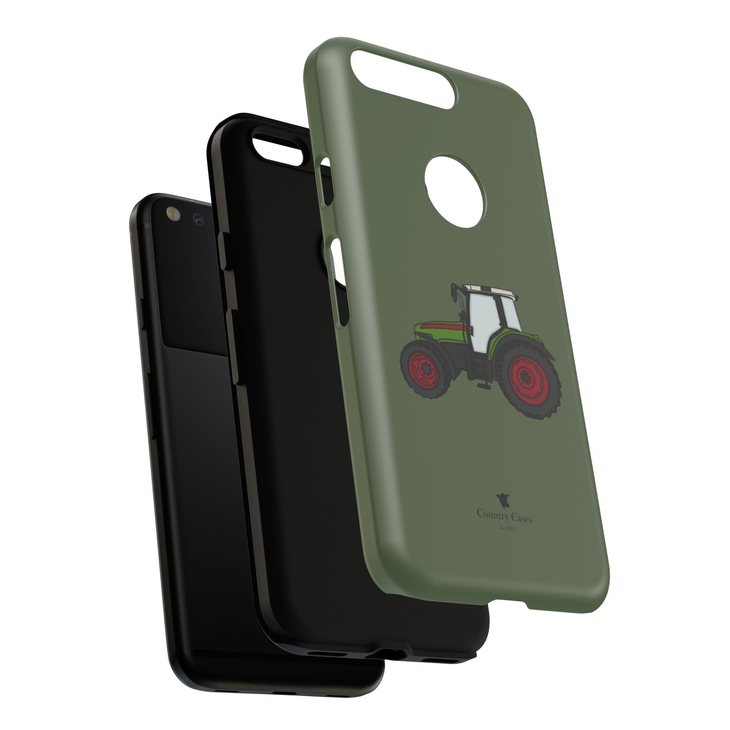 Android green tractor case