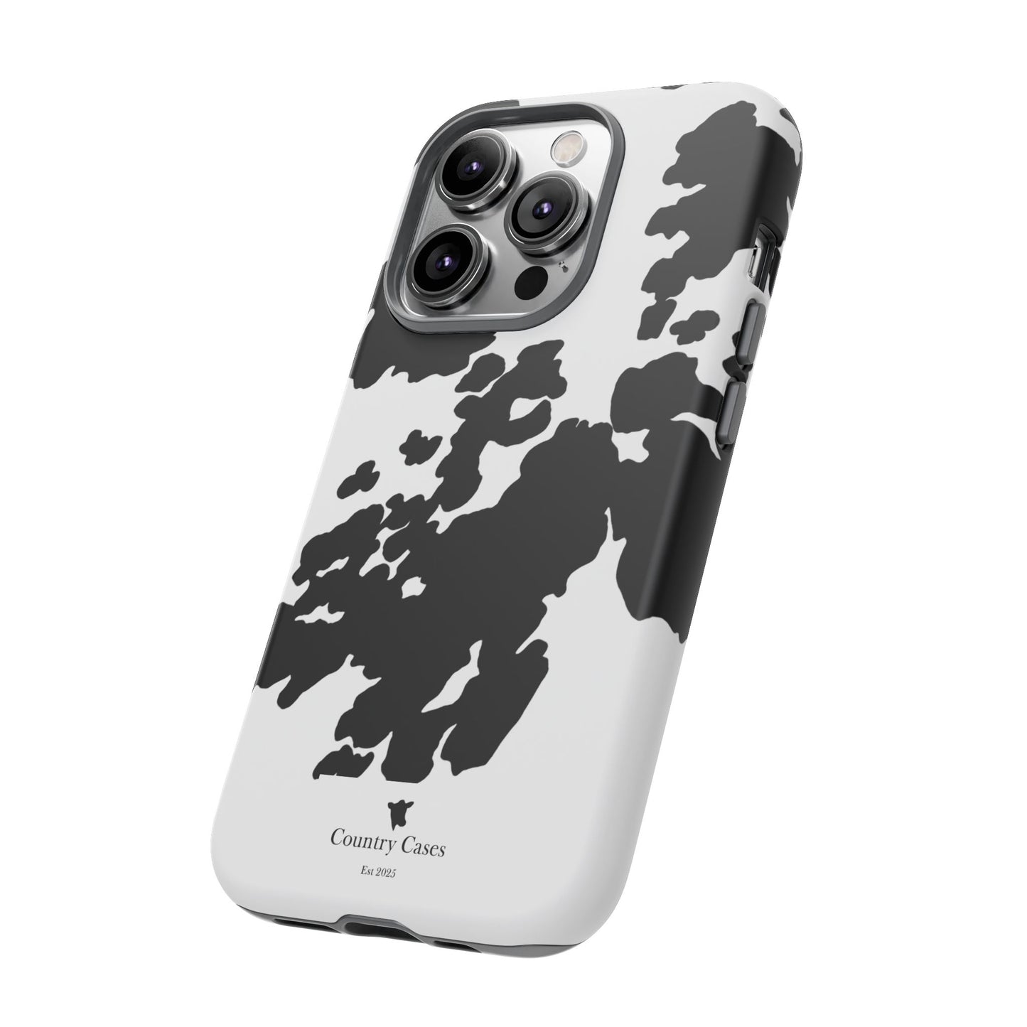 Black and white cow print case