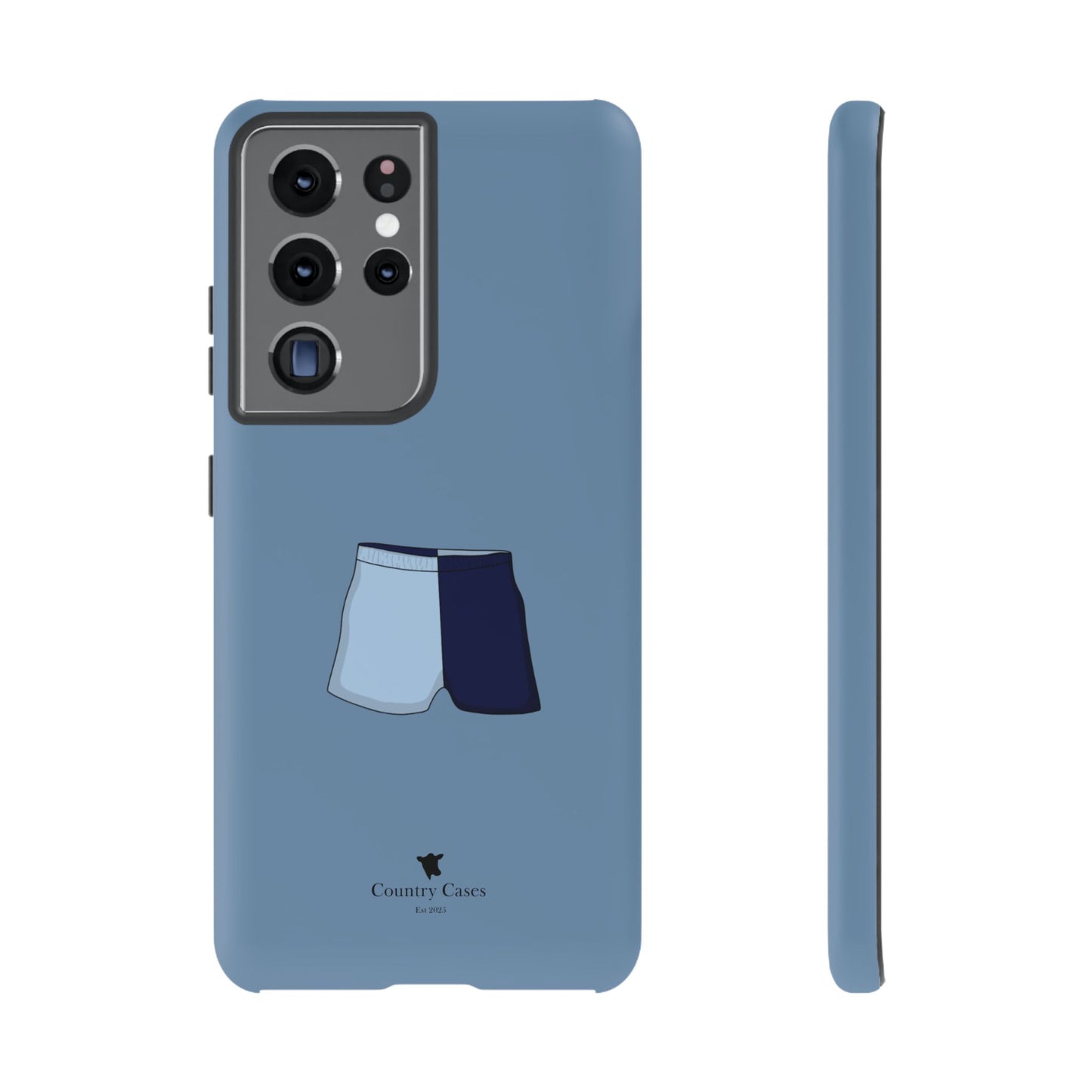 Android blue two toned short case