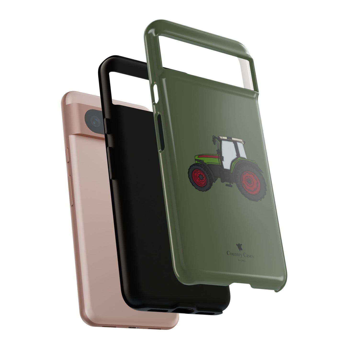 Android green tractor case