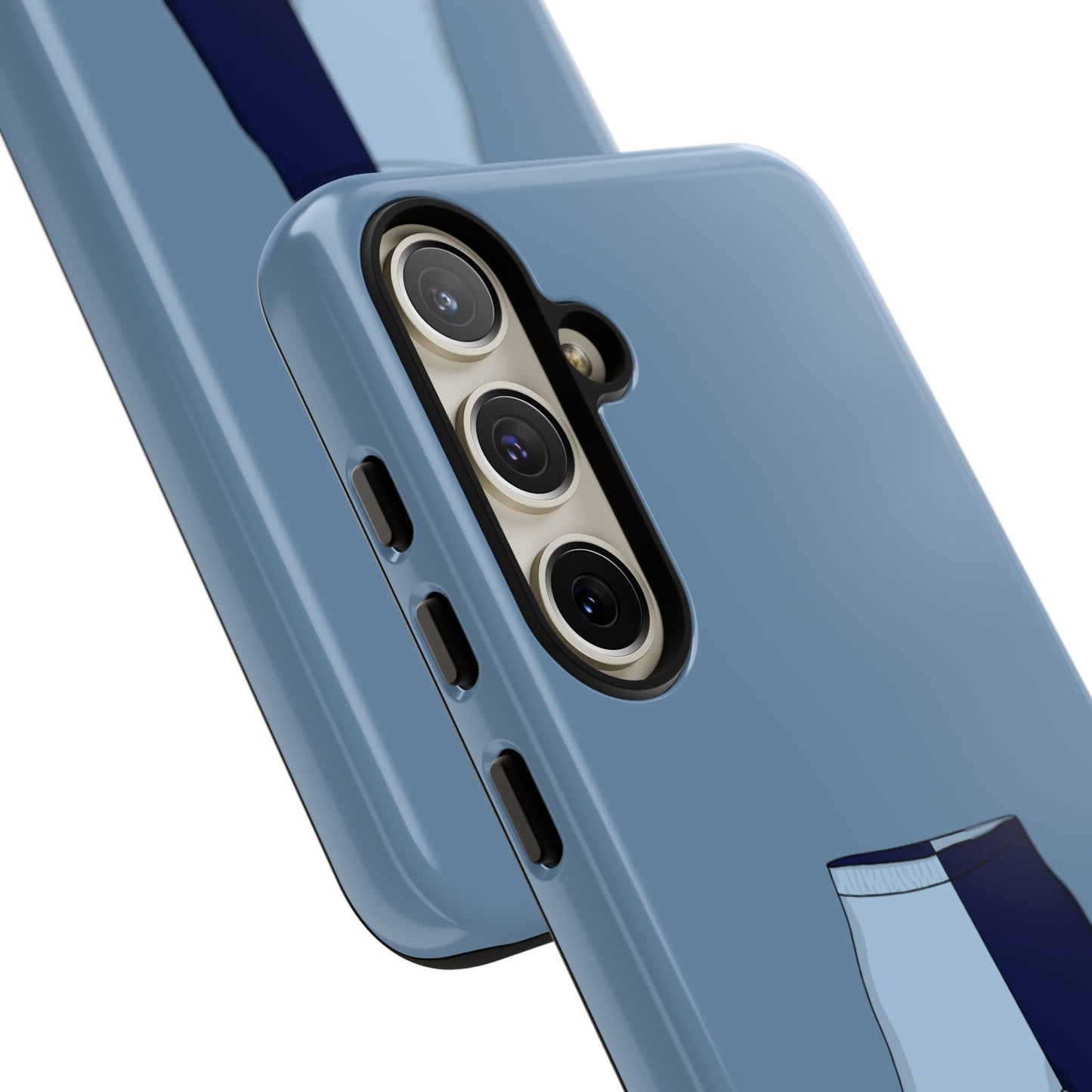 Android blue two toned short case