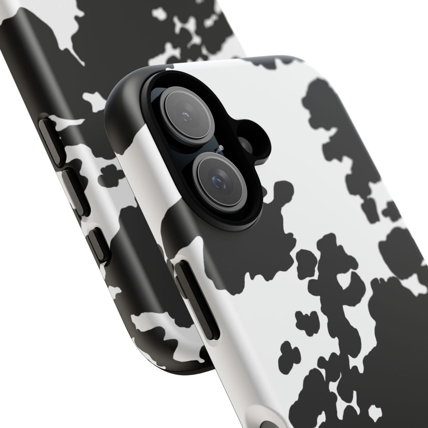 Black and white cow print case