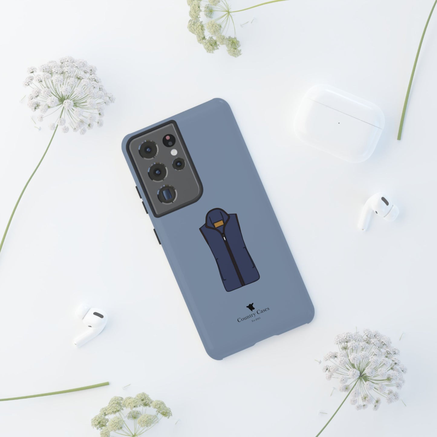 Android blue waistcoat case