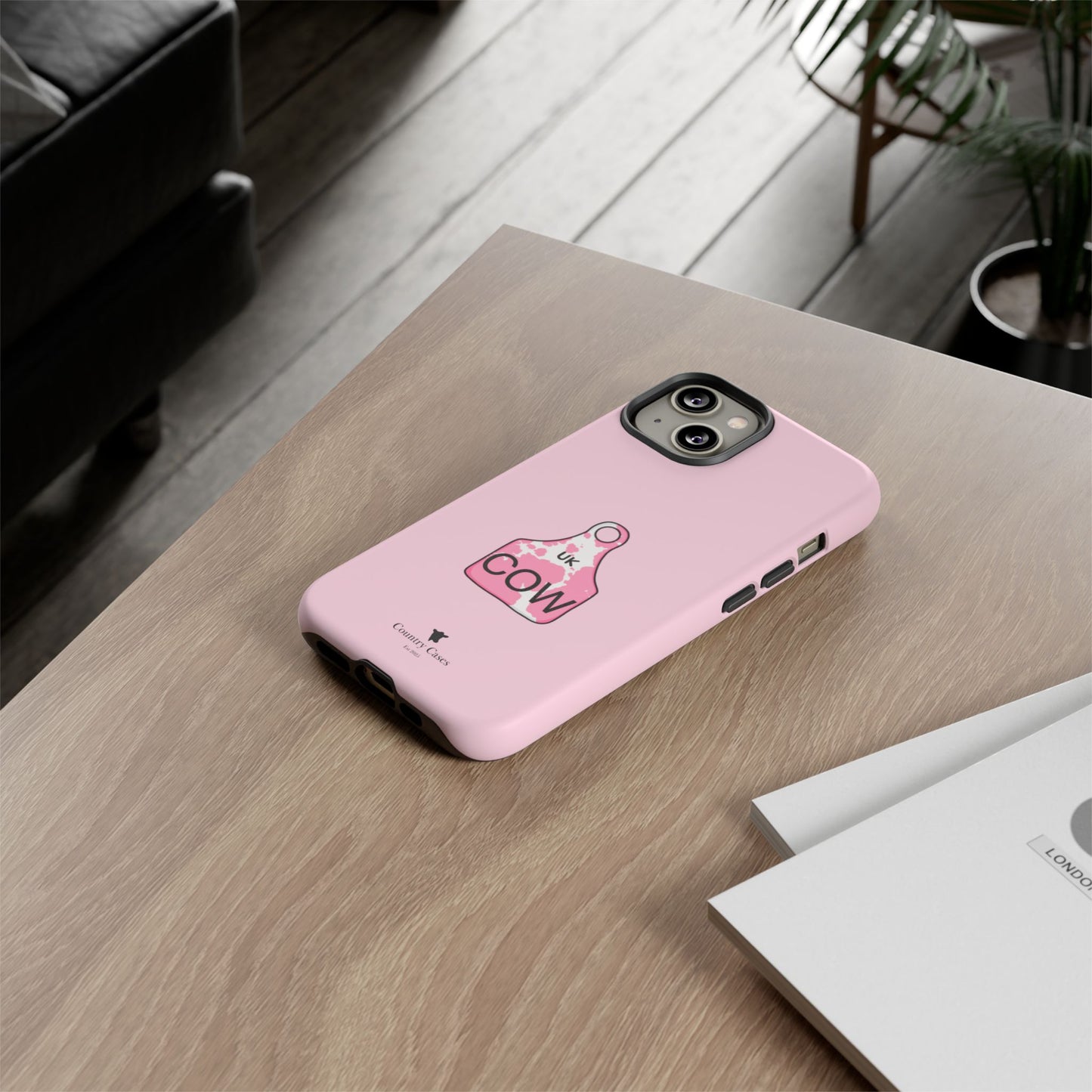 Pink ear tag case