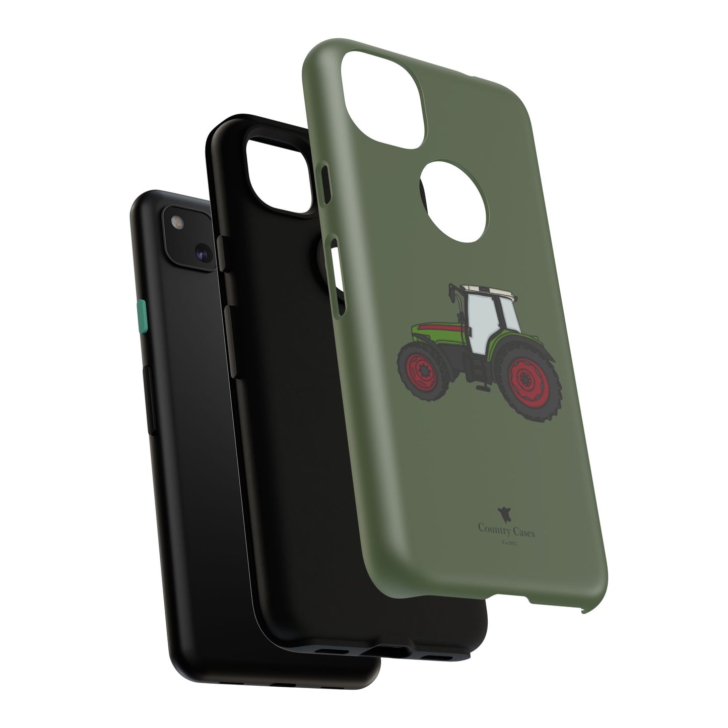 Android green tractor case