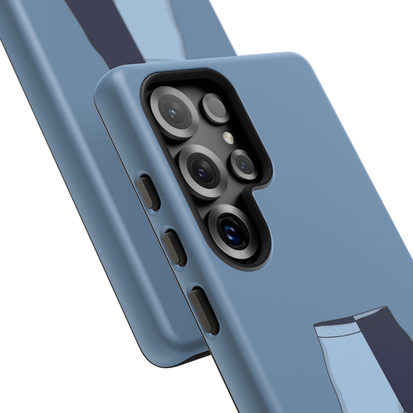 Android blue two toned short case