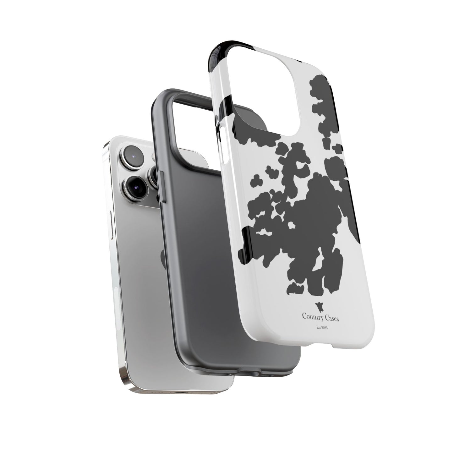 Black and white cow print case