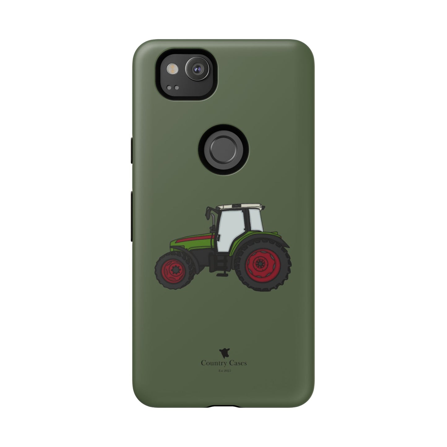 Android green tractor case